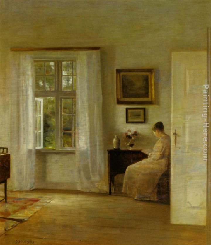 Carl Vilhelm Holsoe Laesende Kvinde